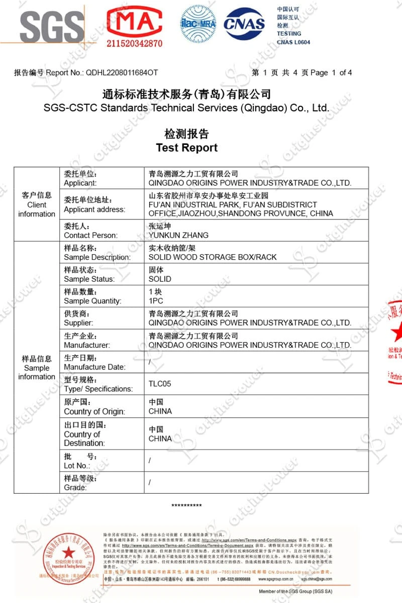 SGS Certificates